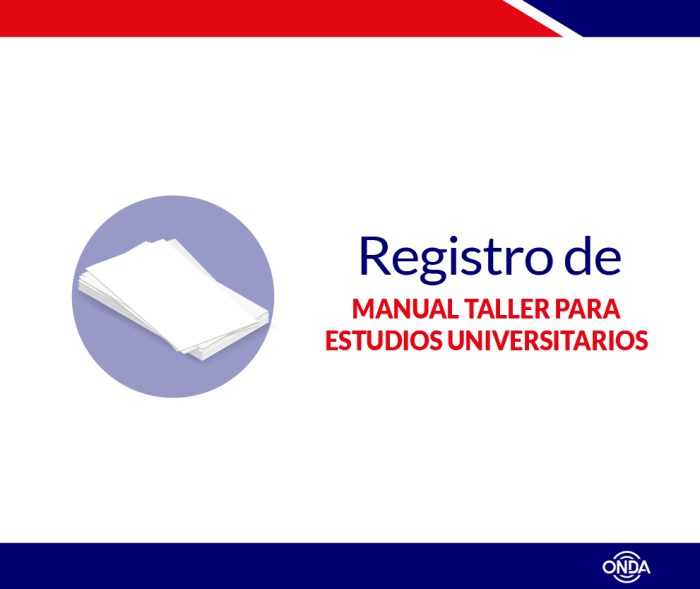 Registro de Manual para Estudios Universitarios