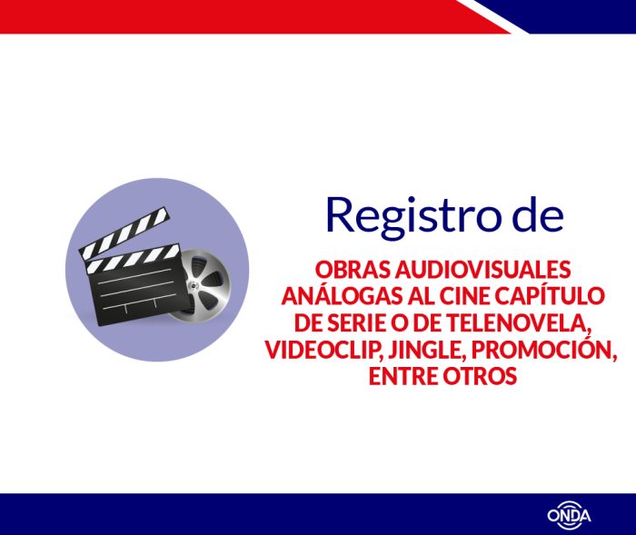 Registro de guión obras audiovisuales análogas al cine (Capitulo de una serie o telenovela, videoclip, jingle,  Promoción, entre otros)