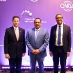 Edwin Espinal, José Ruben Gonell Cosme y Nelson Jiménez Cabrera, director ejecutivo de Egeda Dominicana.