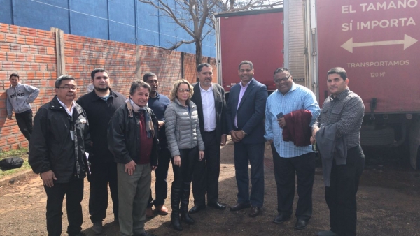 El director de la ONDA visita instalaciones de la Aduana de Paraguay junto a directivos de la AIE