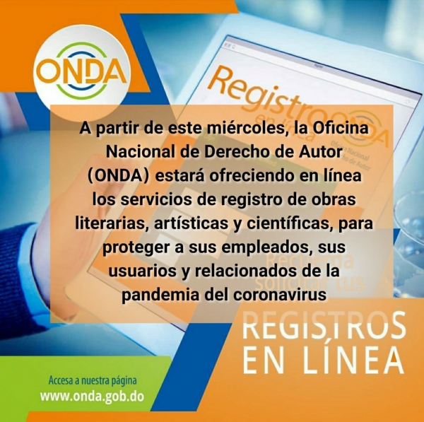 La ONDA está ofreciendo servicios en línea para contribuir a frenar avance del coronavirus