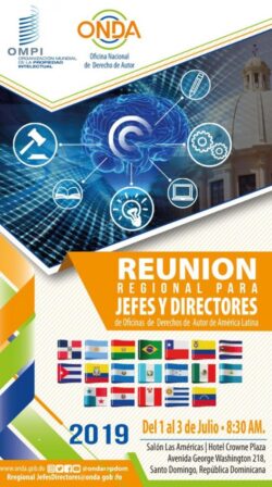 OMPI y ONDA reunirán directores de derecho de Autor de América Latina en República Dominicana