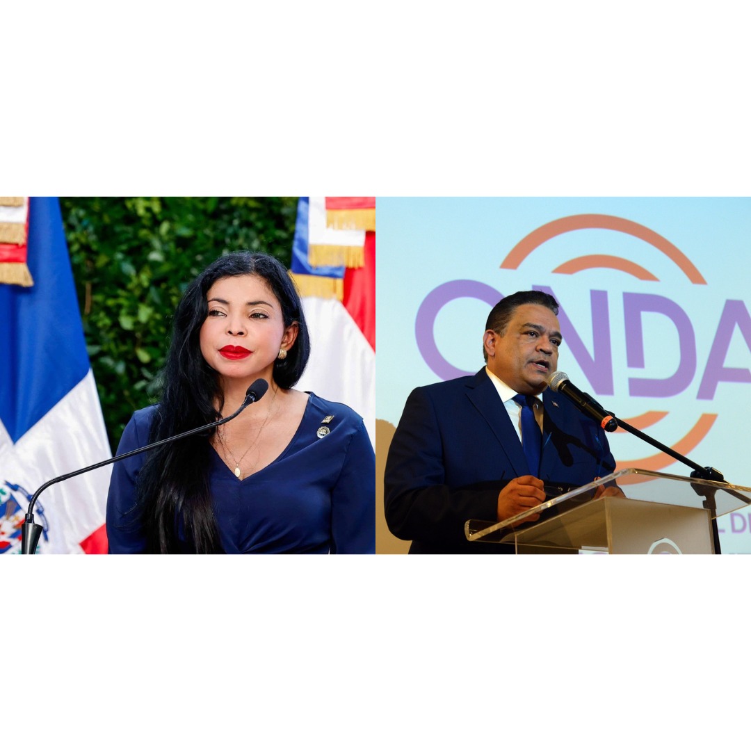 Procuradora general de la República, Yeni Berenice Reynoso y el director de la ONDA, José R. Gonell Cosme.