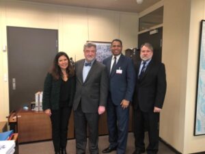 Trajano Santana realiza un intenso trabajo de reuniones y encuentros con funcionarios de la OMPI